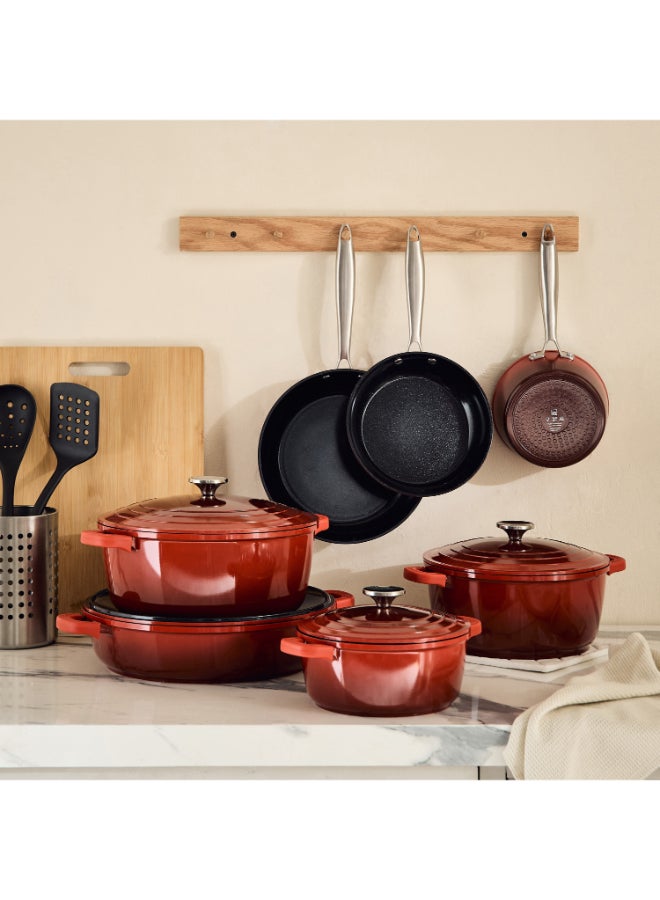 Home Box Induction Fry Pan - Red and Black - 24 cm - Image 5